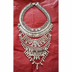 Metal and Rhinestone 4 Tier Indian - Egyptian Choker